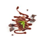 کیک قهوه ای با خامه و عسل